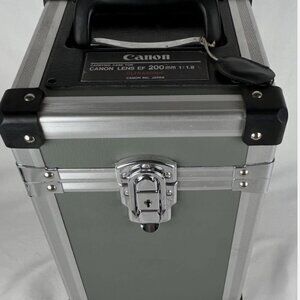 Canon Lens EF 200 Ultrasonic Case ONLY With Keys Made In Japan Vintage